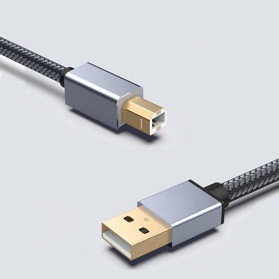 China Fast Charging Durable Nylon Braided USB 2.0 A Male To USB B Male Printer Cable With Metal Case High Quality USB Scanner Cable for sale