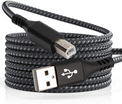 China High Quality Durable Quick Charging Nylon Braided USB A Male To Male Printer Cable For HP, Canon, Dell, Epson, Lexmark, Xerox USB B Printers for sale