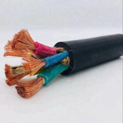 China Aerial Standard 25 Mm Conductor Material 3+2 Pure Copper Core Flexible Rubber Sheathed Power Cable for sale