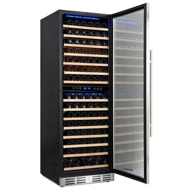 China Household thermoelectric wood beams automatic electric cigar double zone wine cooler for home use for sale