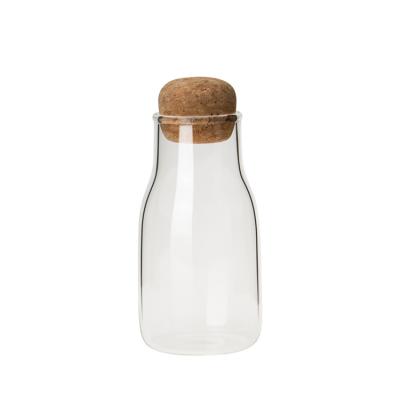 China Good Quality 150ml Multifunctional Kitchen Wooden Ball Cap Airtight Storage Glass Jar for sale