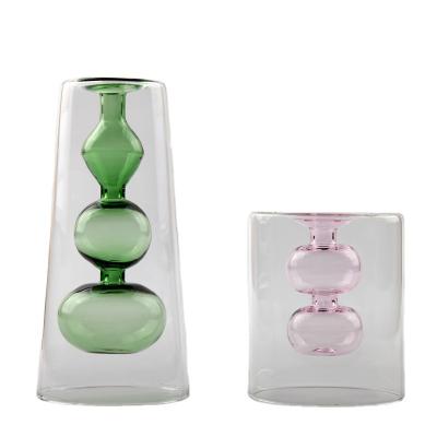 China Hot sellers European style glass vase home decoration plants and crystal vase decorative home vase for sale