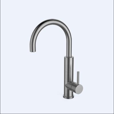 China Commercial Gooseneck Kitchen Faucet One Handle , Hot And Cold Water Faucet for sale