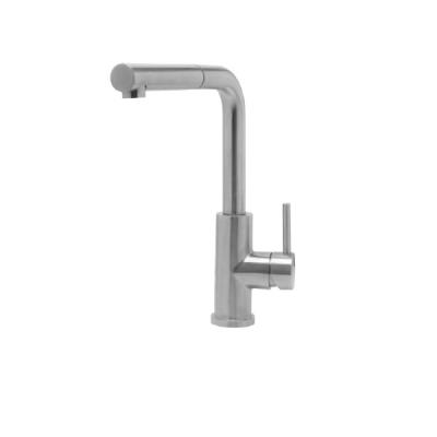 China Silver Tall Stainless Steel 304 Pull Out Kitchen Faucet One Handle Customized for sale