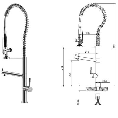 China Spring Mixer Tap Lead Free Kitchen Faucets with Sprayer for Home Use for sale