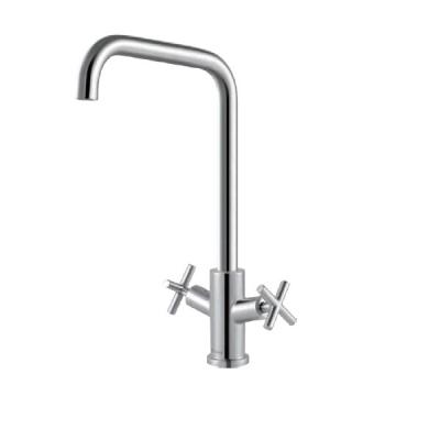 China Modern High End Double Lever Faucet Stainless Steel Mixer Taps for sale