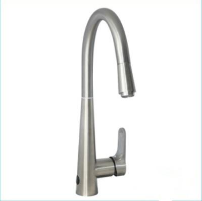 China Digital Touchless Taps Pull Down Kitchen Sensor Faucet with One Handle for sale