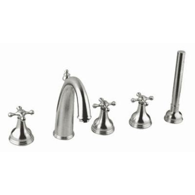 China Commercial Widespread Bathtub Faucet / 3 Handle Shower Faucet for sale