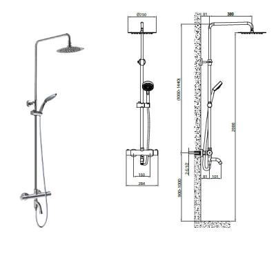 China Wall Mounted Grand Bath and Shower Faucet Set In Stainless Steel for sale