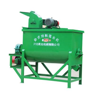 China Competitive Price Aquaculture and Animal Husbandry 2 Ton Capacity Grinding Horizontal Chicken Feed Processing Mill Crusher Mixer for sale