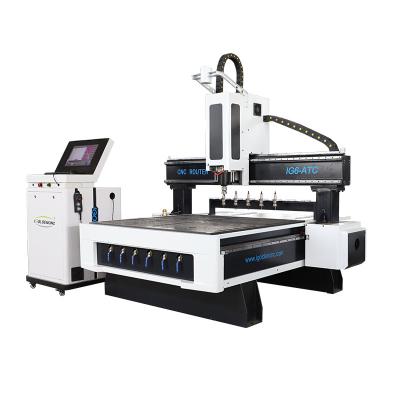 China 1212 1313 wood building material stores atc cnc router 1325 carving machine 3d cupboard making machine for sale