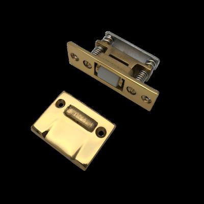 China Modern Brass Cabinet Door Drive-In Ball Hook With Strike Plate for sale