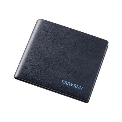 China New RFID Men's RFID Leather Short Wallet Fashion Single Dollar Clip for sale