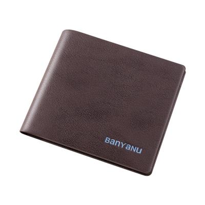 China Leather Short RFID Men's Wallet New Fashion Simple Multifunctional Dollar Clip for sale