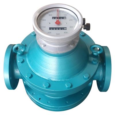 China Oval cast iron speed flow meter with 4-20mA/automatic fuel and oil flow meter for sale