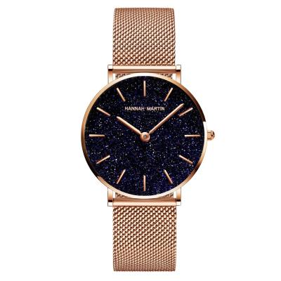 China Reloj De Mujer Original Hannah Martin Women Watches Mesh Stainless Non-Specific Ladies Quartz Steel Luxury Watch for sale