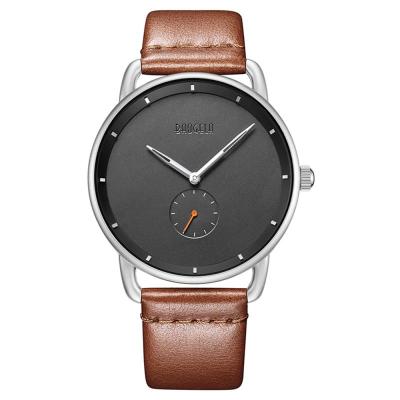 China Non-specific Baogela 1806 Simple Design Men's Wristwatches Leather Watches Custom Logo Minimalist Watch Private Label for sale