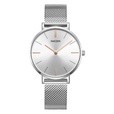 China Simple automatic date 2021 mesh band women wristwatch japan miyota movement girls watches relogio feminino elegant ladies minimalist watch for sale