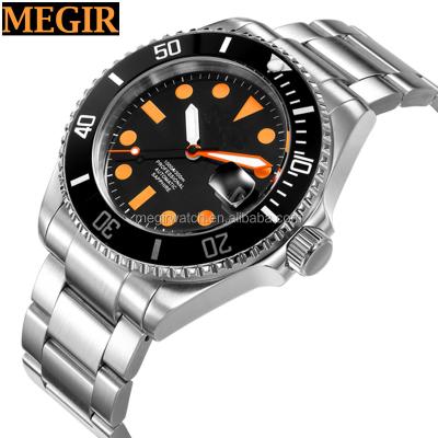 China Auto Date 30atm Water Proof Stainless Steel Watch Case 316l Automatic Diver Watch for sale