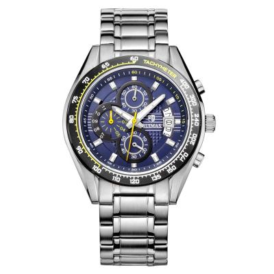 China Chronograph Stainless Steel Band Large Face Men Watches Custom Quartz Wrist Watches Mens Chronograph Watch for sale