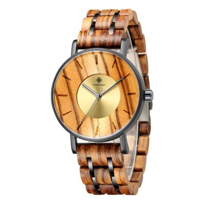 China Original Kunhuang 3002 Men's Non-Specific Handmade Luxury Wrist Quartz Watches Waterproof Fashion Metal Wooden Watch for sale