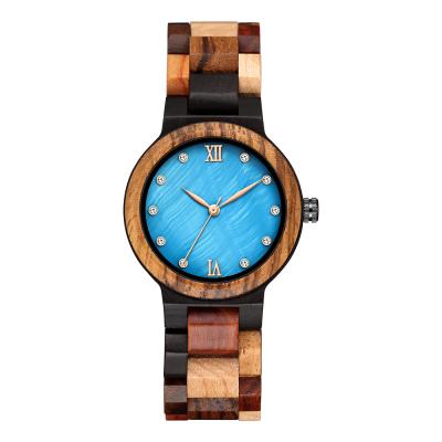 China Non-Specific Reloj De Madera Luxury Ladies Wooden Watches Block Tangan Kayu Fashion Women Wood Watch for sale