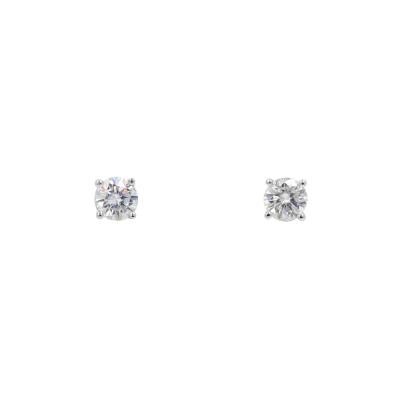 China CLASSIC VVS D Color White Diamond Classic Moissanite Solitaire Screw Back Earrings In 925 Sterling Silver With GRA Certificate for sale