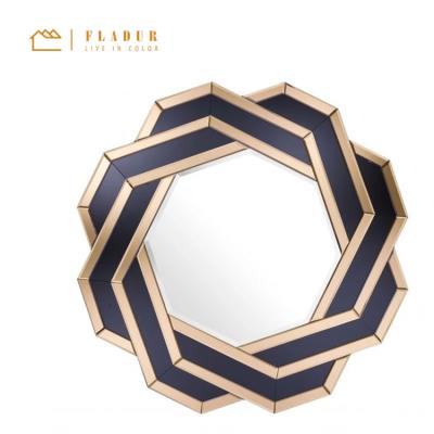 China Modern Elegant Luxury Round Hanging Mirror Makeup Mirror Bathroom Decorative Living Room Bedroom for sale