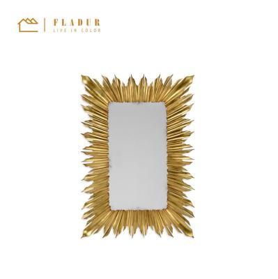 China Modern Home Decoration GOLD Hotel Bathroom Stainless Steel Mirror For Home Decoration for sale