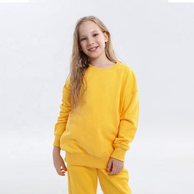 China Wholesale Cheap Price Anti-Shrink Girls Simple French Hoodie Children's Terry Clothes 100 Cotton Sweatshirts for sale