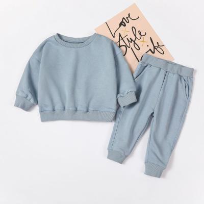 China High Quality Girls Breathable French Terry Sweatsuits Kids Hoodie And Trotter Set Kids Tracksuits For Boys for sale