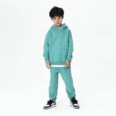 China Fashion\Baby boy comfortable\durable clothes kids sweatsuit high quality 100% cotton thick hoodie sweatpants sets kids tracksuit wholesale for sale