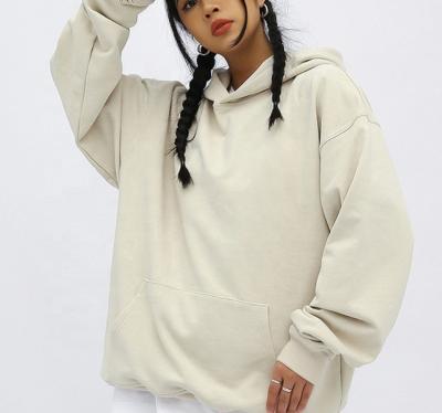 China New Women Anti-Wrinkle Fashion Loose Hoodies Loose French Terry Hoodies Without String for sale