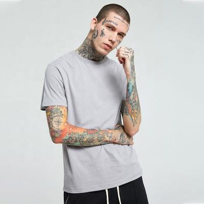 China 200gsm Loose High Quality Cotton T-shirt Anti-Wrinkle Spring Summer Clothing T-shirts Slim Fit T-shirt Men for sale