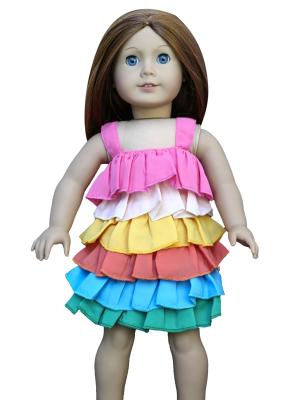 China Vestido de nylon de la muñeca del arco iris del Gallus de Tulle, 18 ropa de la muñeca y accesorios en venta