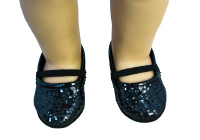 China El color brillante negro calza los zapatos y los accesorios americanos de la ropa de la muñeca de la muchacha de la aspereza en venta