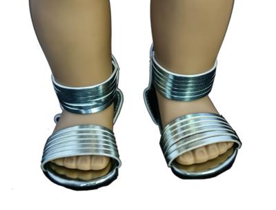 China Silvery Bright Color New Doll Sandals , For 18 inch American Girl / Madame Alexander Dolls for sale