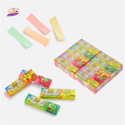 China Wholesale Natural Flavor Custom Piece Shaped Chewing Gums To Stick Chutty Juicy Fruit Gum With Box Packing for sale