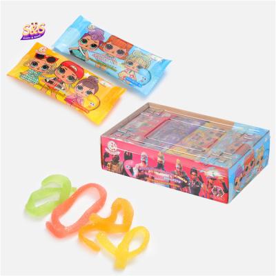 China Natural custom halal flavor string strip soft candy/vegan soft candy stick sour gummy for sale