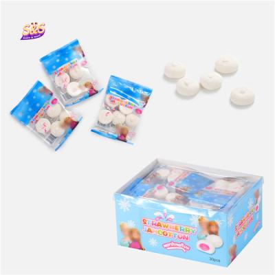 China Normal 13g Strawberry Jam Cotton Marshmallows Food Candy / Turkey Marshmallow Pop With Filling for sale