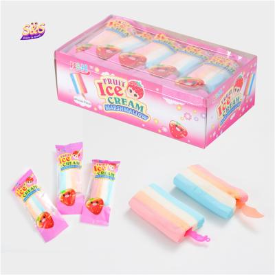 China Natural Hot Sale Colorful Ice Cream Shape Cotton Candy Marshmallows For Afternoon Tea Snacks for sale