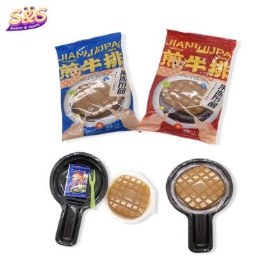 China Natural Delicious Steak Shape Jelly Soft Pudding Candy with Popping Goodies for sale