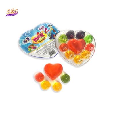 China Big Natural Cute Fruity Multicolor Pudding Jelly Rose Heart Jelly Bag for sale