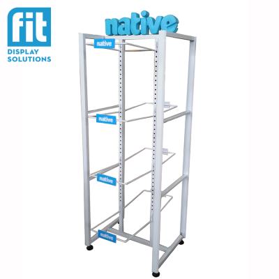 China Branded store popular multifunctional metal shoe rack display for shopping mall for sale