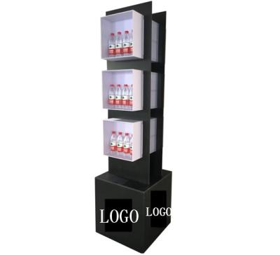 China High Quality Customized Acrylic Bar Shop Floor Standing Water Bottle Display Stand With Easy And Quick Assembly for sale