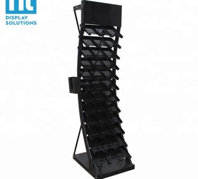 China Office Custom Design Flooring Metal Display Stand For Tile Ceramic Tile Show Rack for sale