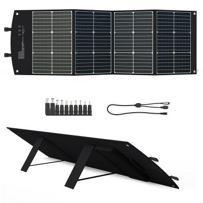 China high quality 120W 120w solar panels bag foldable solar panel with USB3.0 type-c portable solar panel charger for camping for sale