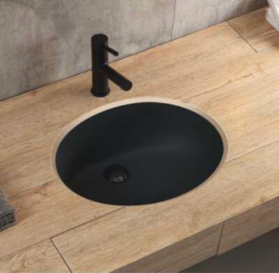 China Hot Selling Black Modern Canada cUPC American Design Ceramic Matte Oval Undercounter Basin Bathroom Sinks for sale