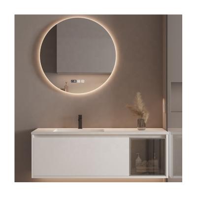 China Europe Bathroom Cabinet Mirror Cabinet Modern White Stainless Steel Smart Bathroom Cabinets for sale