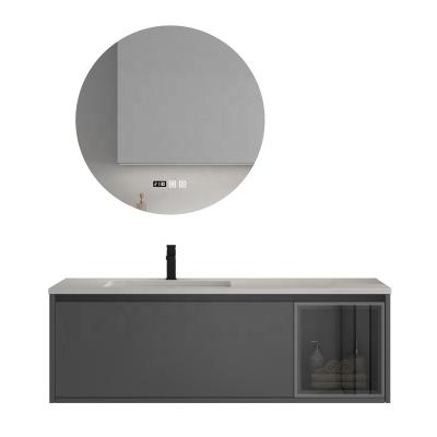 China Modern Luxury Mirrored Wall Mounted Bathroom Sink Cabinet Bathroom Vanity Cabinets Bathroom Sink Cabinet for sale